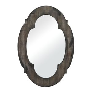 Wood Framed Wall Mirror - Aged Gray 5