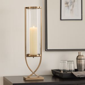 OLIVERHAVEN GOLD CANDLE HOLDER 31 (IN) 2