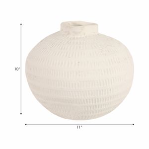 SAMSONLEY WHITE VASE 10 (IN) 8