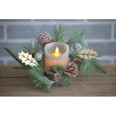 Silver Bells 6.5in Candle Ring