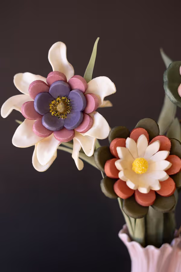 Set of 6 Multi-Colored Botanica
