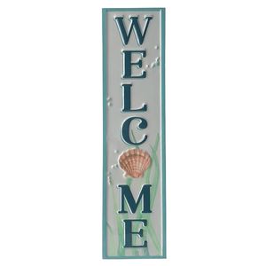24" WELCOME SCALLOP SHELL  EMBOSSED SIGN 1