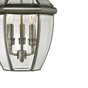 Ashford 12'' Wide 3-Light Outdoor Pendant - Antique Nickel 4
