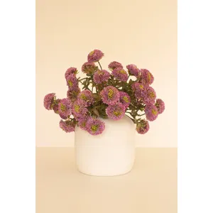 Bundle of 7 Artificial Purple Ball Dahlias 1