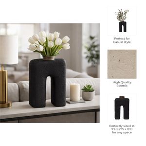 ROLANDCREST BLACK VASE 15 (IN) 11