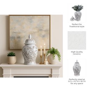 BARTONRUN WHITE CHINOISERIE 19 (IN) 10
