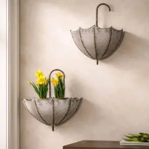 Umbrella Planters Set of 2 13in and 10inH 1