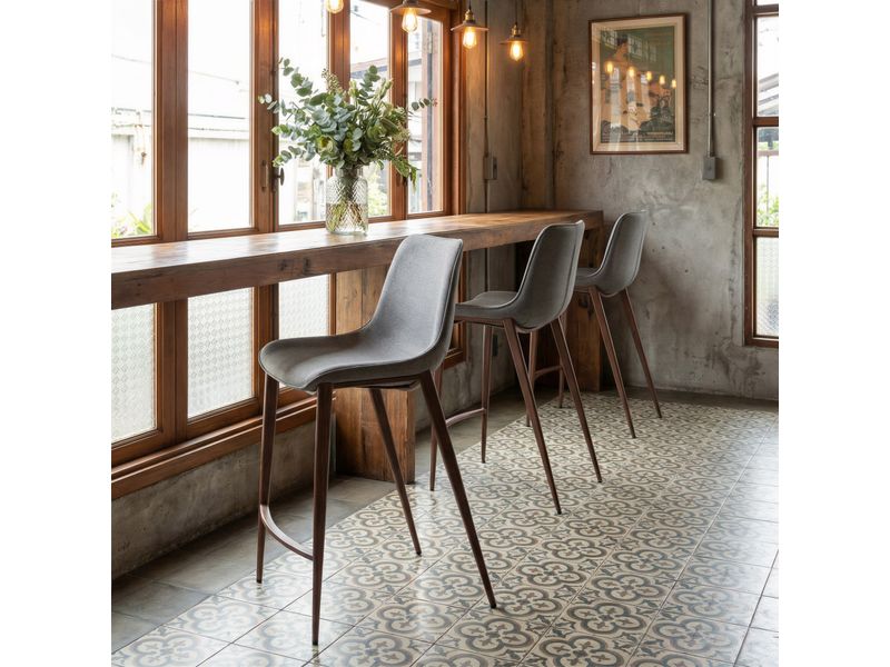 Magnus Counter Stool Slate Gray & Walnut 2