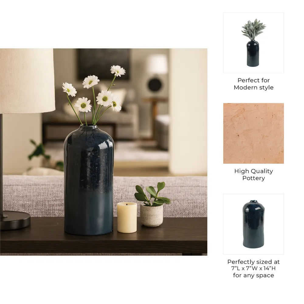 MILLERBEACH BLUE VASE 14 (IN)