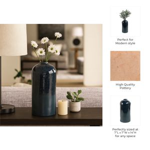 MILLERBEACH BLUE VASE 14 (IN) 10