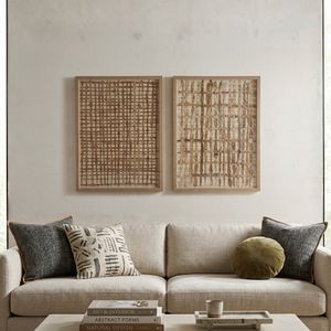 FALLONBEACH SET OF 2 BROWN ART 34 (IN) 3