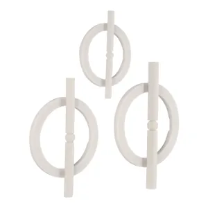 BOLTONBEACH SET OF 3 WHITE WALL SCULPTURES 20 (IN) 3