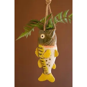 Ceramic Largemouth Bass Vase / Hanging 3