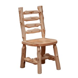 Cedar Ladder-back Log Side Chair - Coffee 2