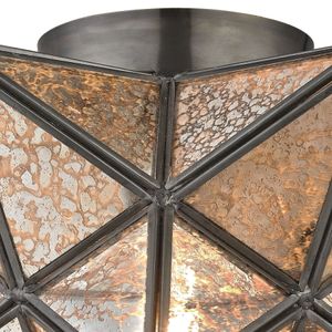 Moravian Star 11'' Wide 1-Light Flush Mount - Oil Rubbed Bronze 5