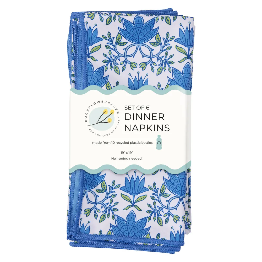 Tilly Blue Eco Dinner Napkins (Set of 6)
