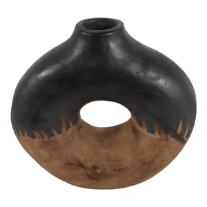 HANKPORT BLACK VASE 12 (IN) 6