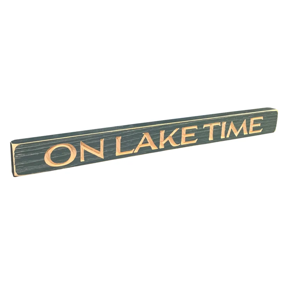 18" USA ON LAKE TIME BARNWOOD SIGN
