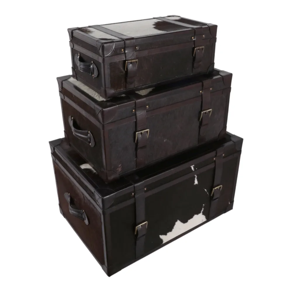 DECLANMOOR SET OF 3 BLACK TRUNK 15 (IN)