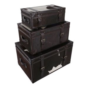 DECLANMOOR SET OF 3 BLACK TRUNK 15 (IN) 1