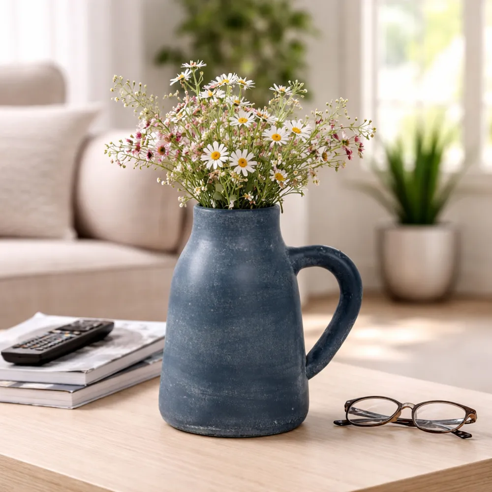 SHERMANCLIFF BLUE VASE 9 (IN)