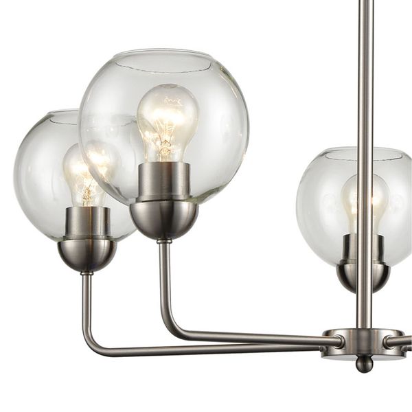 Astoria 28'' Wide 5-Light Chandelier - Brushed Nickel