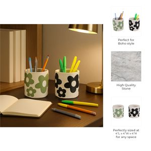 NILEHOLM SET OF 2 WHITE PENCIL CUP 4 (IN) 9