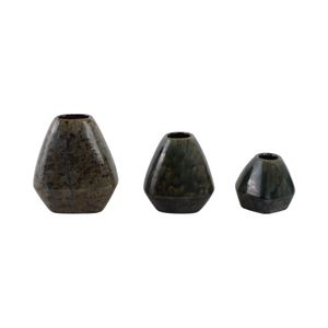DENNINGHAM SET OF 3 BROWN VASES 8 (IN) 1