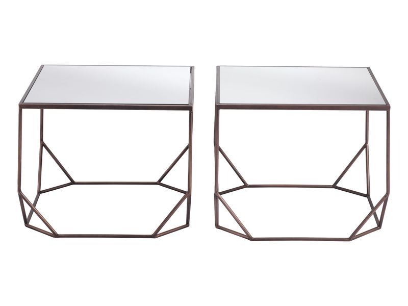 Arzon Coffee Table Set Bronze 3