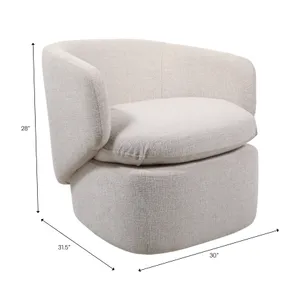 RHEAFIELD IVORY CHAIR 28 (IN) 9