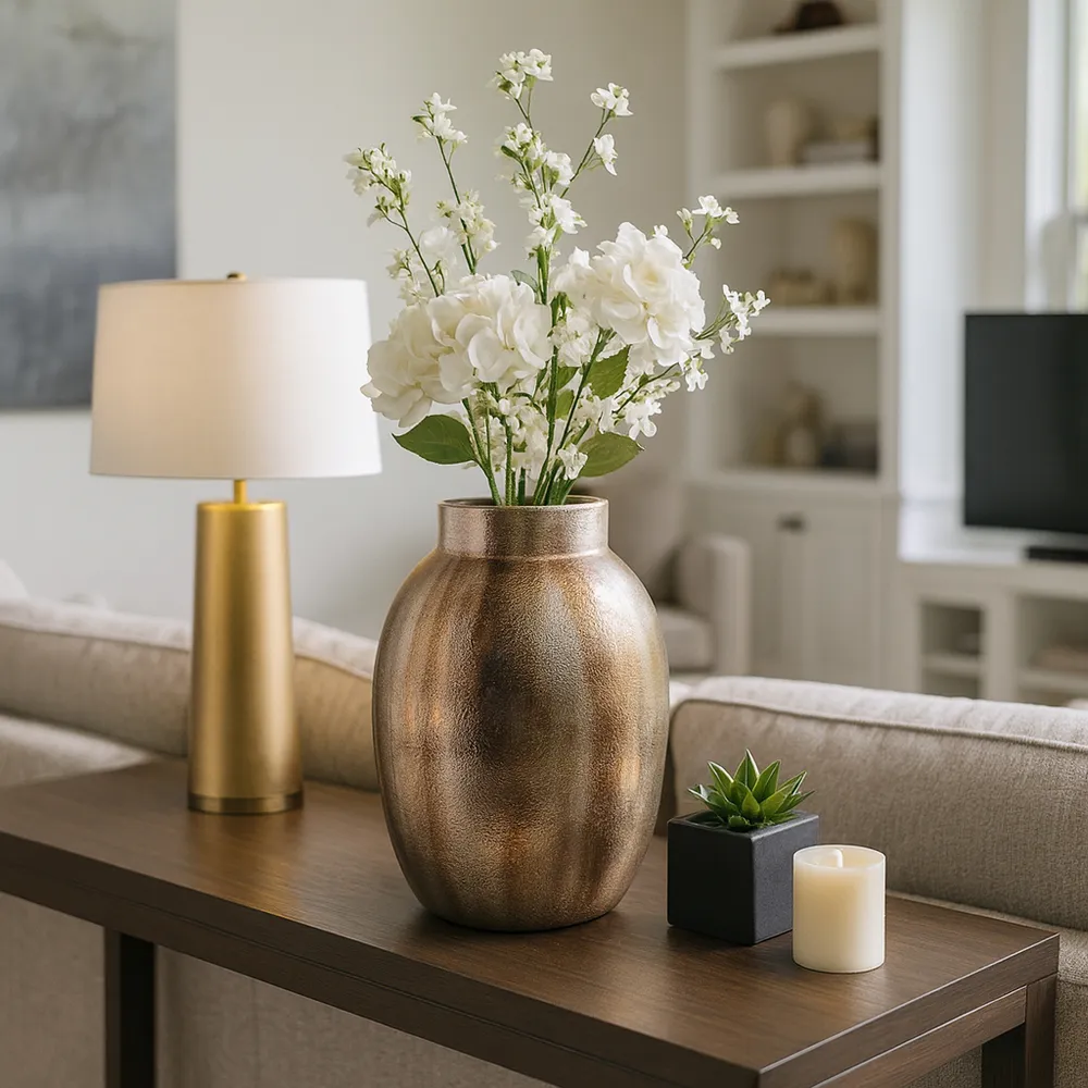 DREWFORD SILVER VASE 18 (IN)
