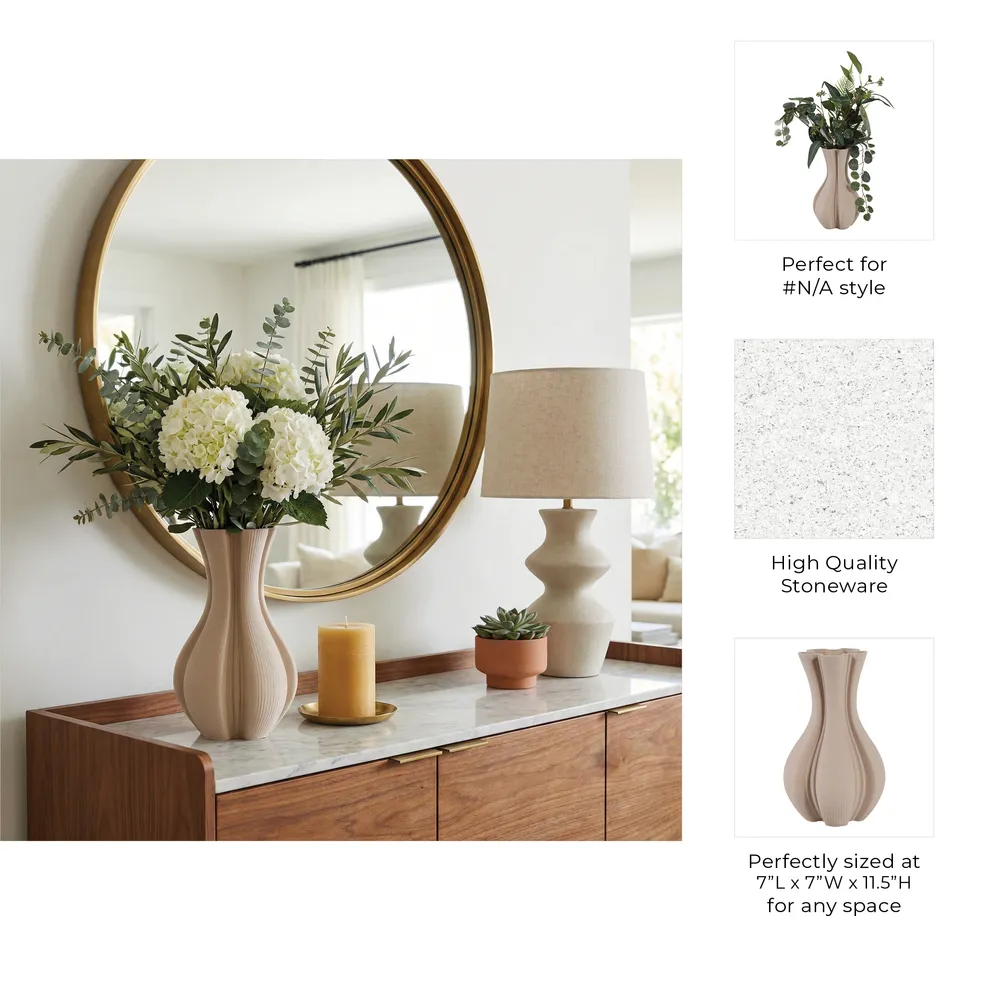 DREWROSE IVORY VASE 12 (IN)