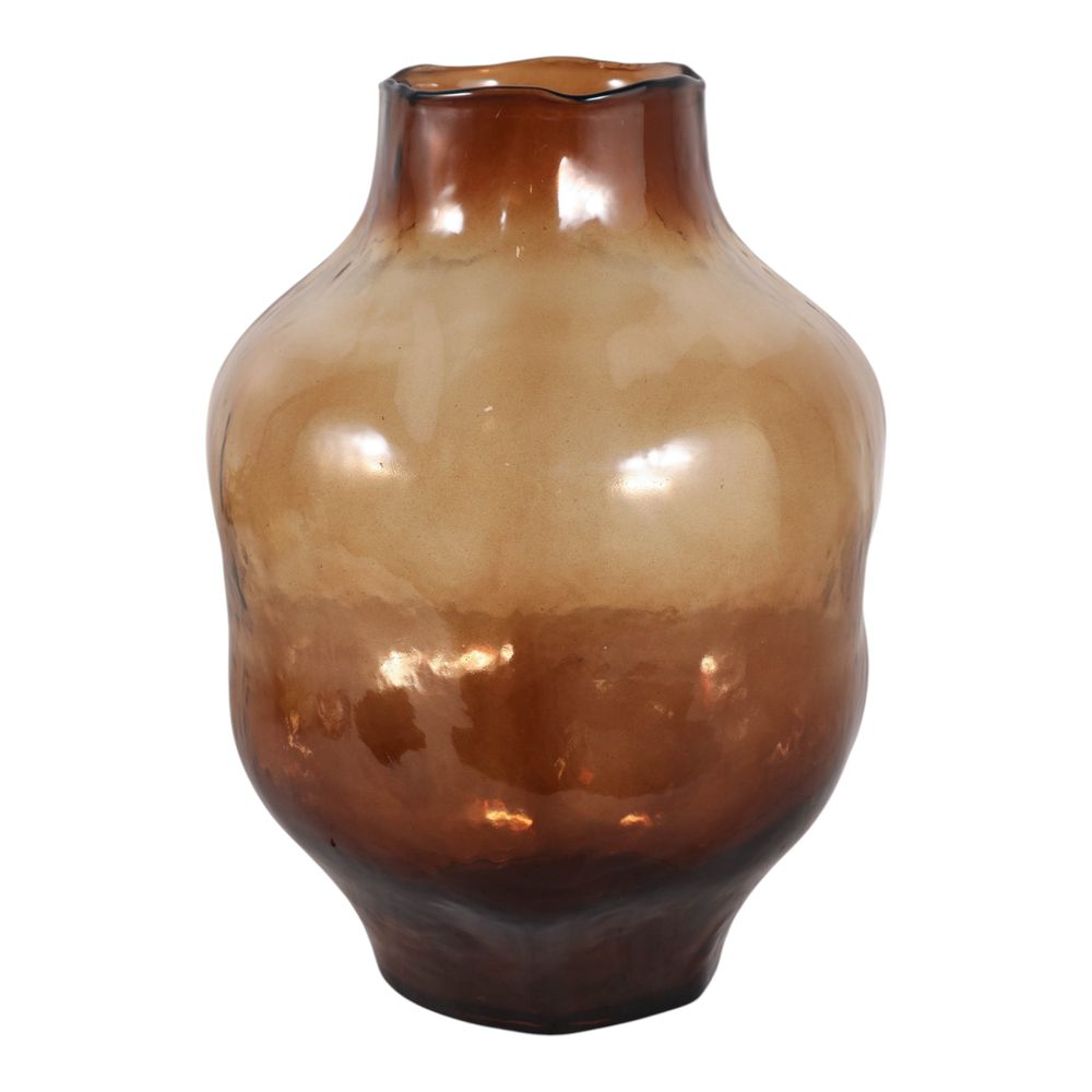 SARAHCLIFF BROWN GLASS VASE 13 (IN)