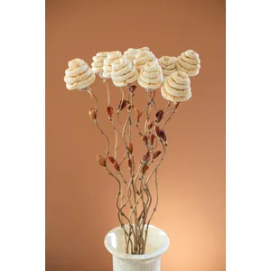 Set of 12 Cornhusk Botanicals on a Bamboo Stem / Hive 1