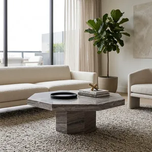 STONEVIEW BLACK COFFEE TABLE 16 (IN) 10
