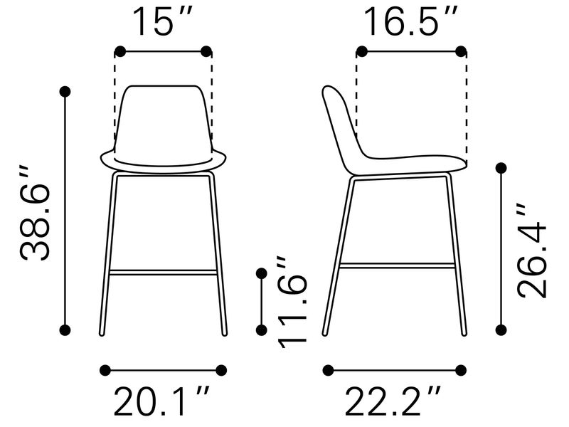 Byron Counter Stool Gray 10