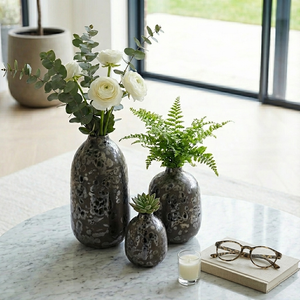 TESSGATE SET OF 3 BLACK VASES 10 (IN) 11
