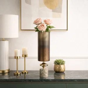 OPALHAVEN BROWN GLASS VASE 20 (IN) 13
