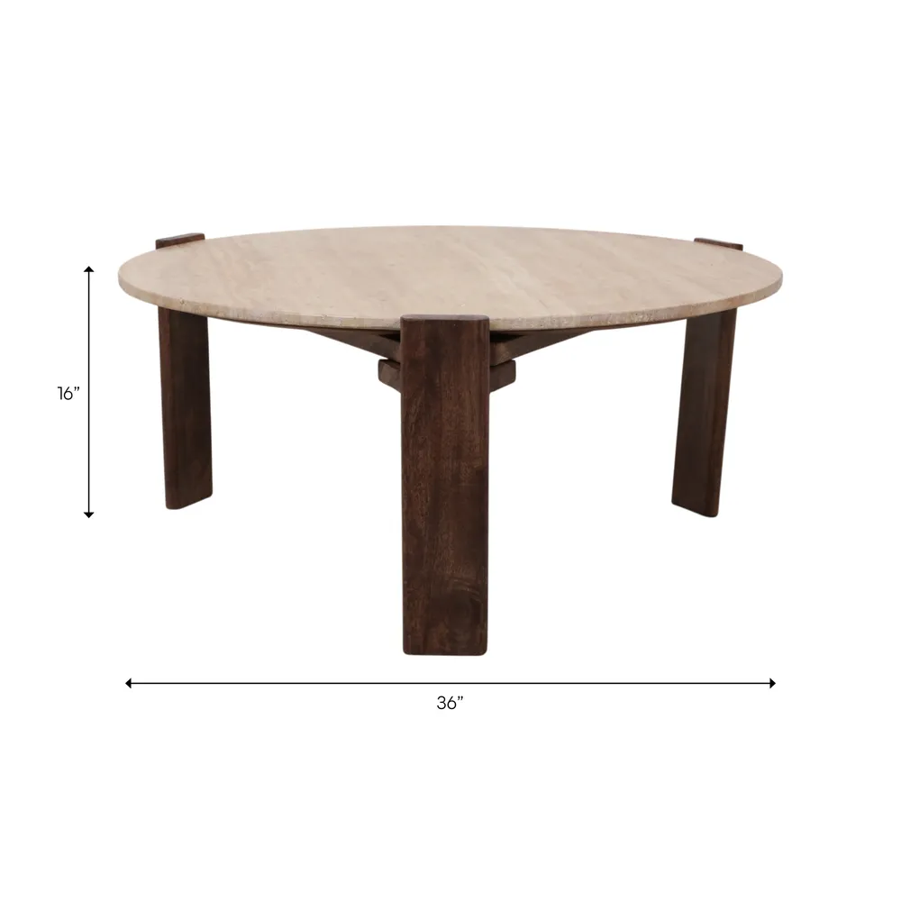 CLINTONOAK BROWN COFFEE TABLE 16 (IN)