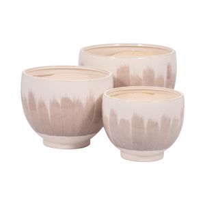 DASHSHAW SET OF 3 WHITE PLANTER 11 (IN) 6