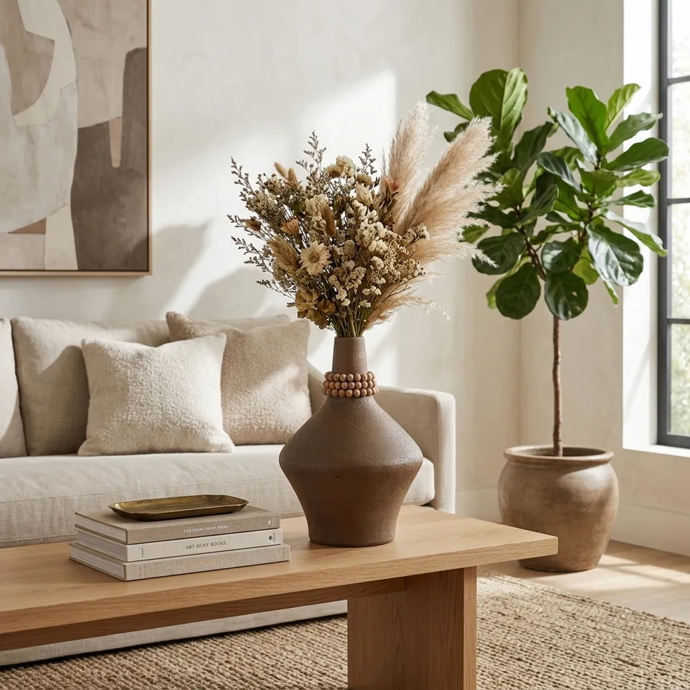 PARKERFORD BROWN VASE 13 (IN)
