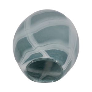 9" SLIM SWIRLED VASE, BLUE/WHITE 7