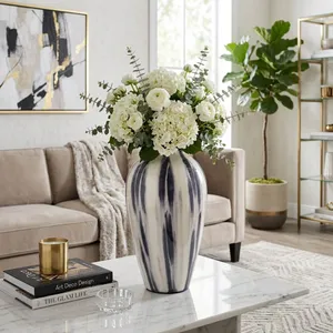ARLOVIEW BLUE GLASS VASE 20 (IN) 11