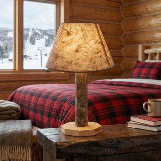 Hickory Log Table Lamp without Lamp Shade