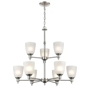 Jackson 29'' Wide 9-Light Chandelier - Brushed Nickel 1