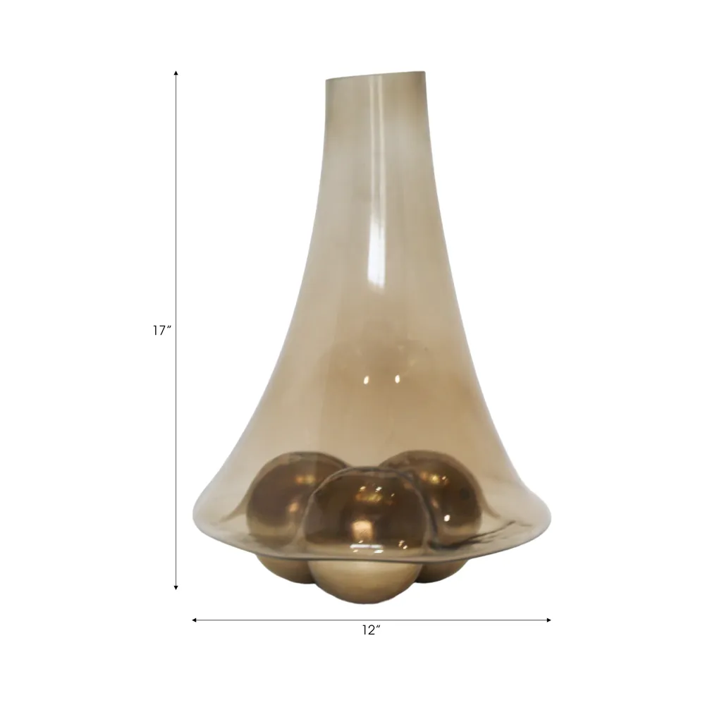 BAYSTONE GOLD GLASS VASE 17 (IN)