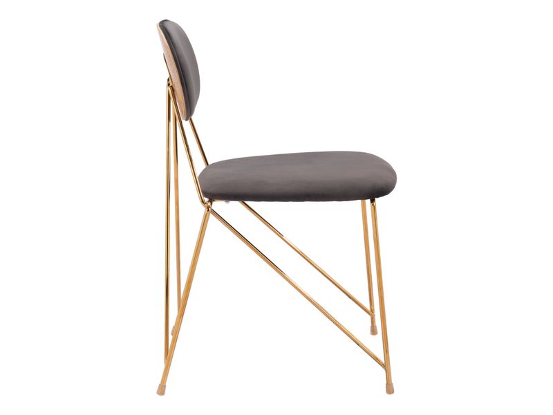 Georges Dining Chair Gray & Gold 3
