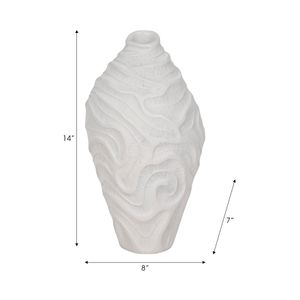 CAMDENSHAW WHITE VASE 14 (IN) 10