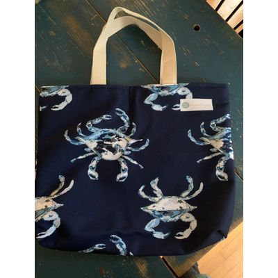 REPEAT CRAB CANVAS TOTE - NAVY