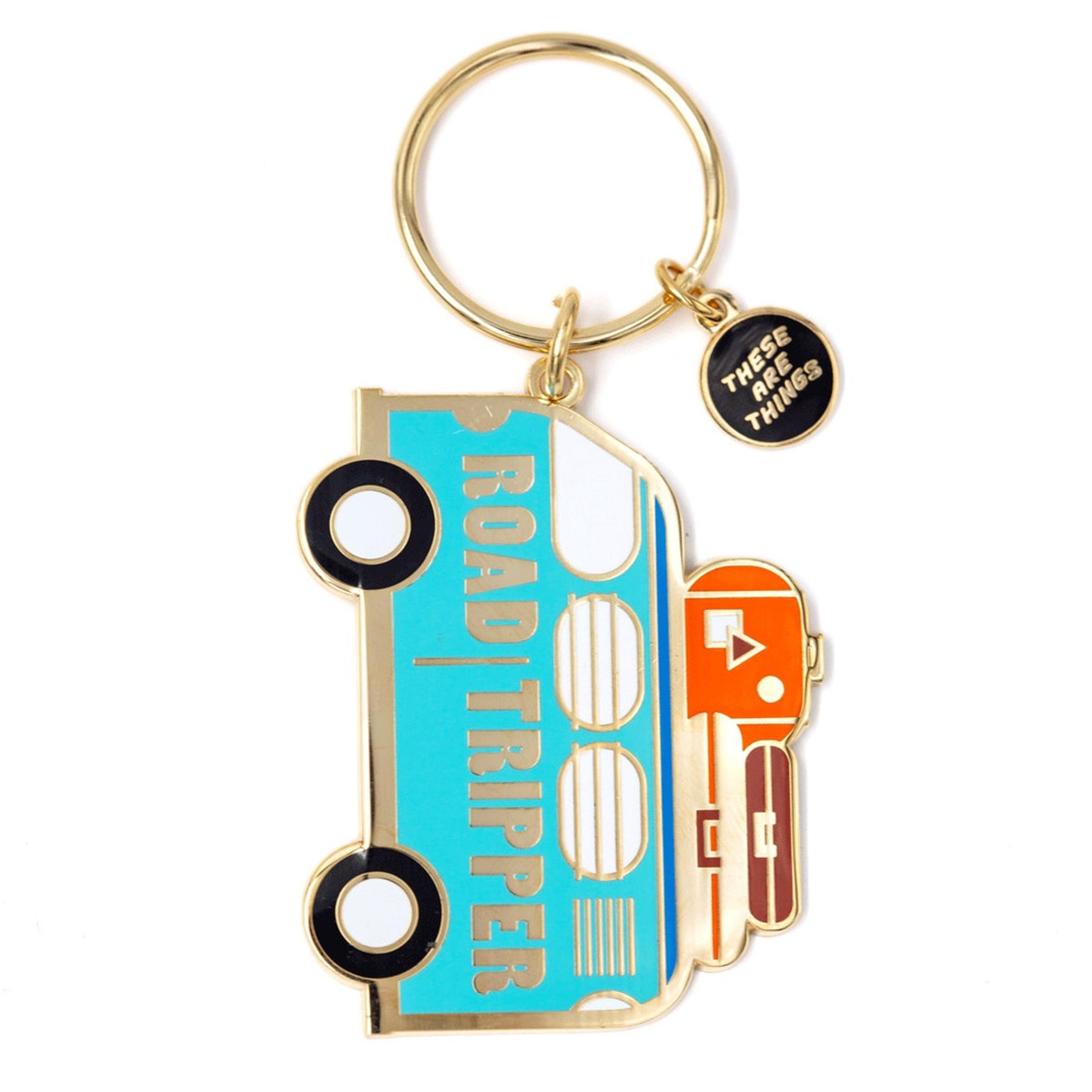ROAD TRIPPERS BUS KEYCHAIN W SPINNING WHEELS - MANATEE FAMILY
